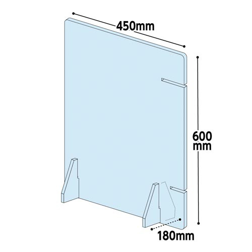 飛沫対策ガード　アクリルスタンド　縦横両用