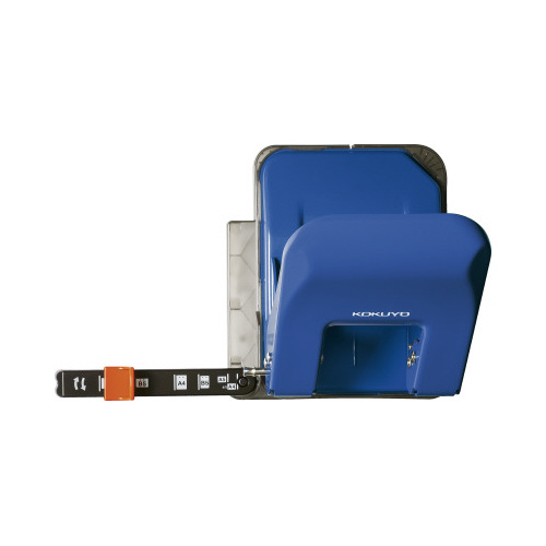 ２穴パンチ　ラクアケ　３７枚穿孔　ブルー