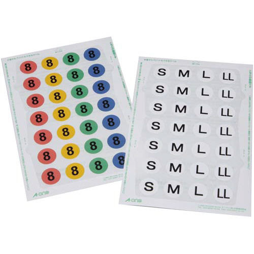 手書きもプリントもできるラベル丸型直径１５ｍｍ×５