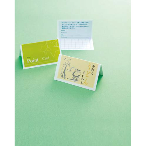 マルチカードＡ４　名刺長辺２つ折　４面１０枚