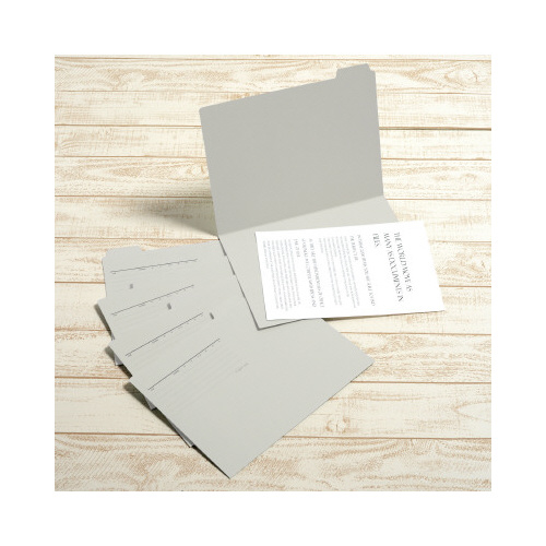 １／５カットフォルダーカラー　Ａ４　灰　５枚