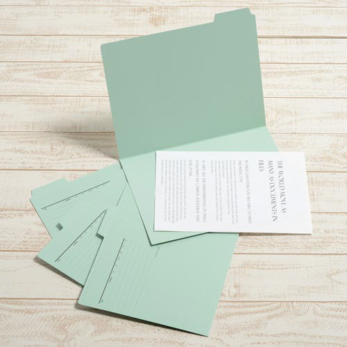 カットフォルダー　４山Ａ４横　ブルー