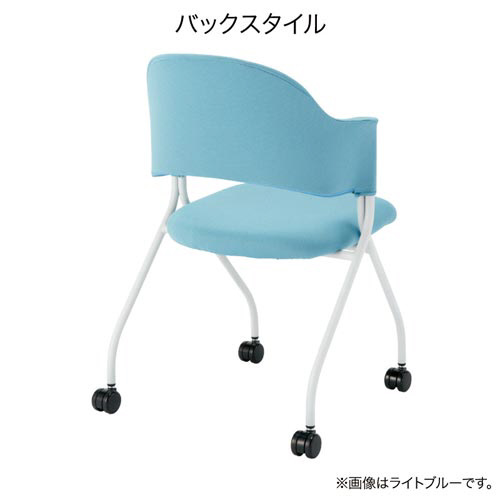 フランチェアクロスタイプ白脚背座グリーン２脚セット