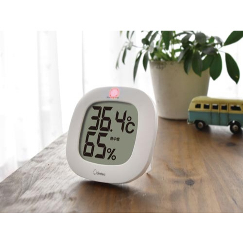 デジタル温湿度計　ルミール　ホワイト