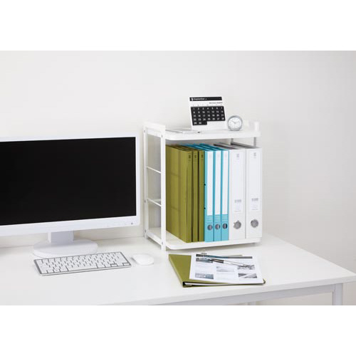 Ｋａｔａｚｕｋ天板付ブックスタンド　幅３５０　薄茶