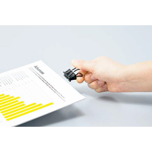 手が痛くなりにくいダブルクリップ　黒　中　１０個入