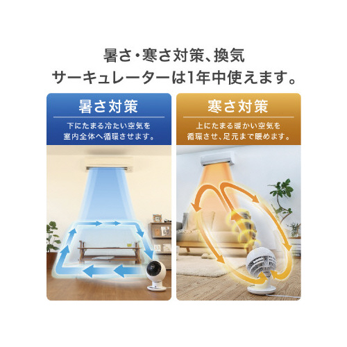 サーキュレーター　８畳用　首振り　ホワイト