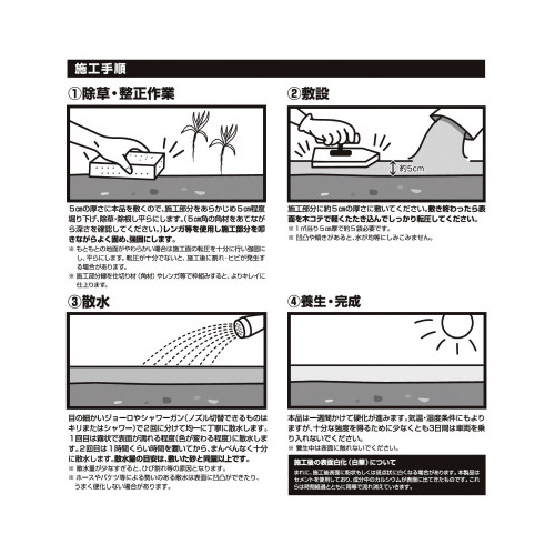 駐車場に最適　超硬い固まる防草砂１５ｋｇ