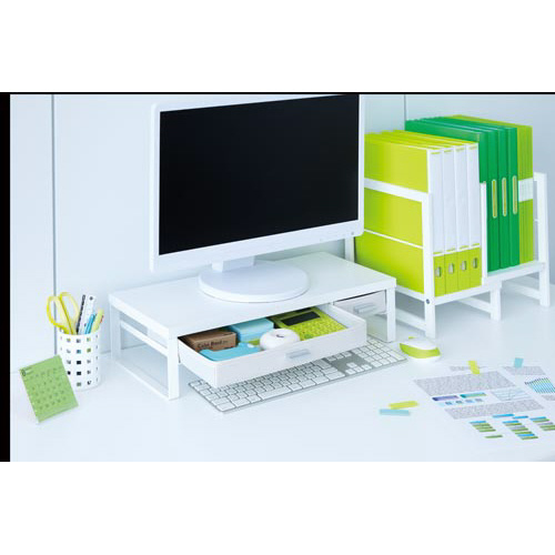 Ｋａｔａｚｕｋ引出付机上台幅５２０薄茶