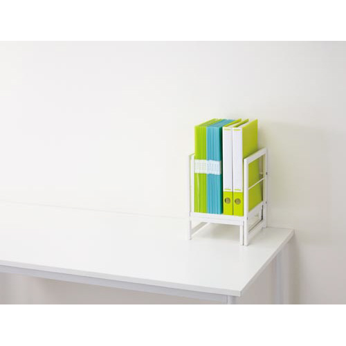 Ｋａｔａｚｕｋスライド本棚　幅２１５－３６０　白