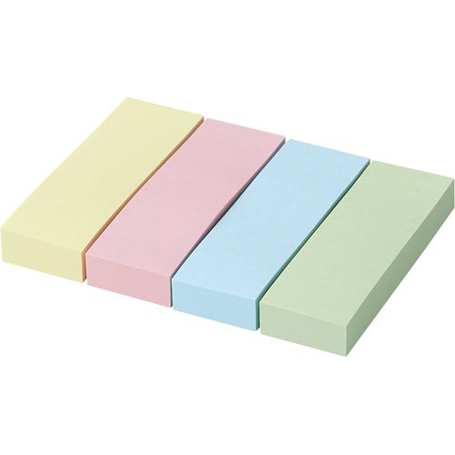 カウネットふせん　７５×２５　４色　２０冊