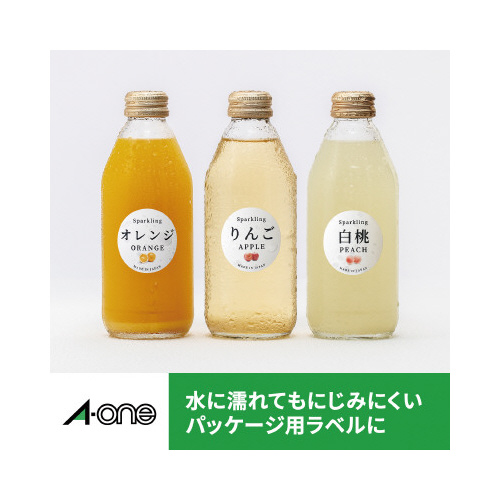 水に強い紙ラベル　ＬＢＰ　Ａ４　２４面丸型２０枚