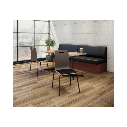 ＳＫカフェチェア　ＢＲ座パッドＢＫ　４脚セット