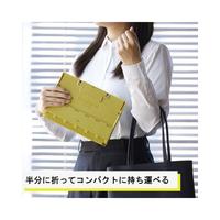 半分にたためるクリップボード　コンパックボード　青