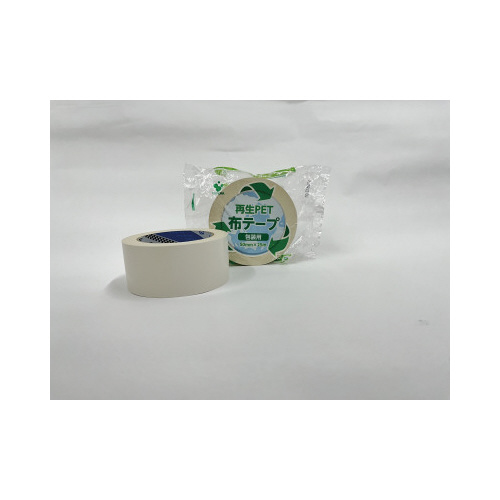 再生ＰＥＴ布テープＮｏ．１６０５　白　３０巻
