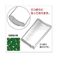 包装紙　らくがきサンタ緑　半才判