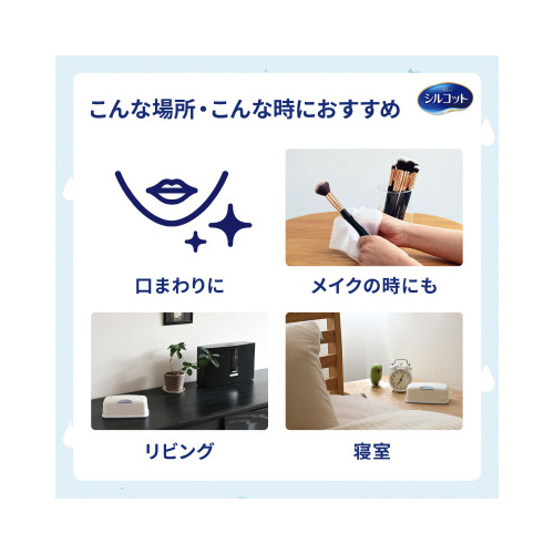 シルコットウェット　ピュアウォータ詰替５８枚入×３