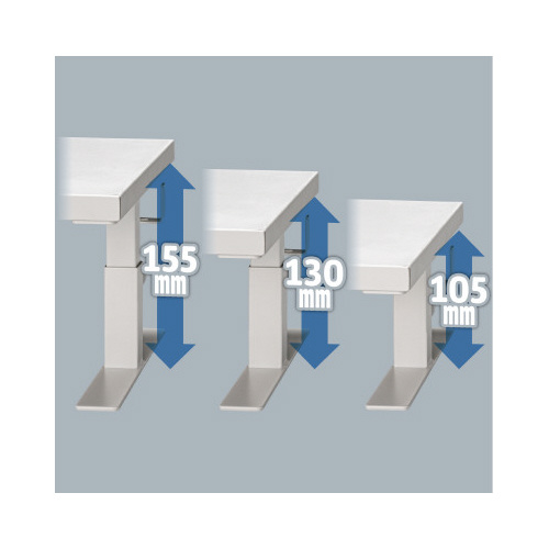 高さが変わるモニター台　幅５９０　ホワイト　３台