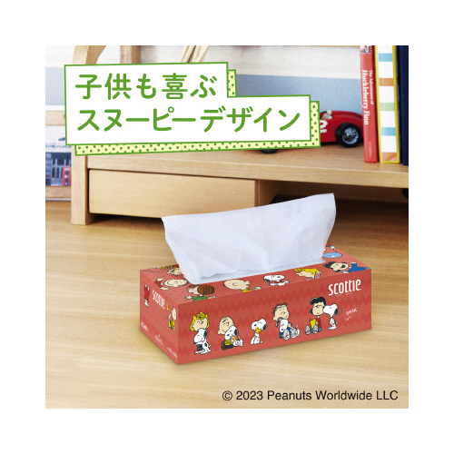 スコッティ　ティシュー　スヌーピー　２２０組×３箱
