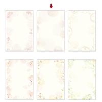 洋柄用紙　フラール　はがきサイズ　レース　５冊入
