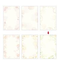 洋柄用紙フラール　はがきサイズ　グリーンズ　５冊入