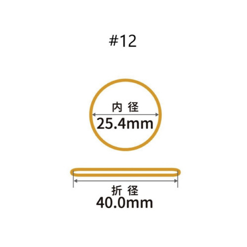 輪ゴム　オーバンド　＃１２　アメ色　５００ｇ袋