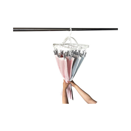 まとめて取り込める角ハンガー２４ピンチ