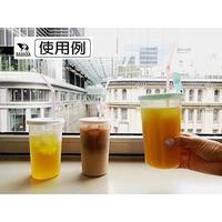 キャップ付ストローカップ　ピーチ　８セット