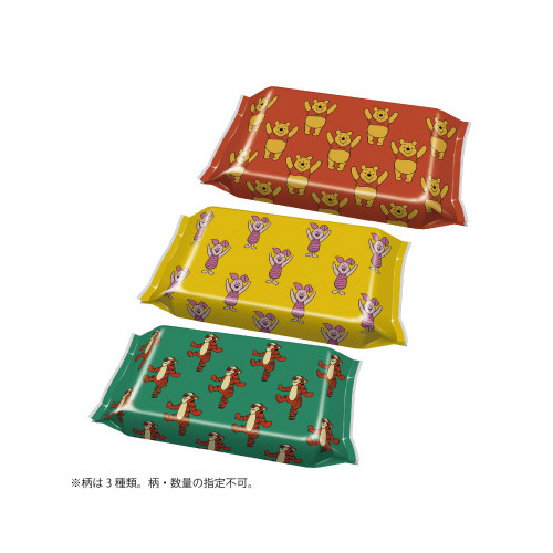 手口ふき　６０枚×３個　くまのプーさん