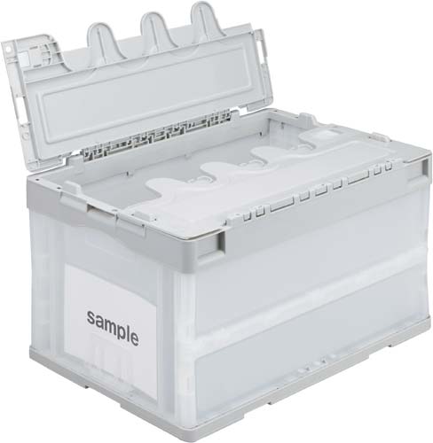 折りたたみコンテナフタ一体型　７５Ｌグレー