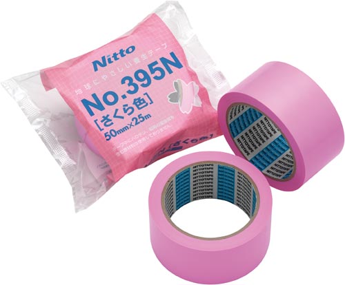 養生テープ　Ｎｏ．３９５Ｎ（さくら色）　１巻