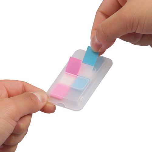 ポストイット　ジョーブ　ケース付ハーフ　ローズ＆青