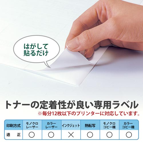 レーザーラベルＡ４　１２面　１００枚入