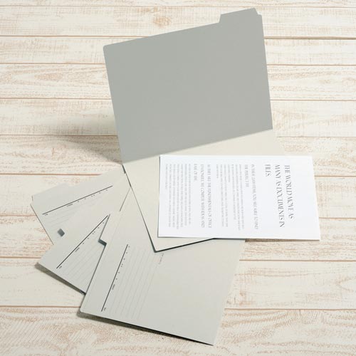 カットフォルダー　４山Ａ４横　グレー