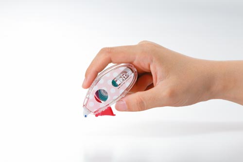 テープのりピットエアーミニ　ドットピンク×５