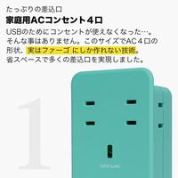 ＳＡＴＩＣＯＬＯＲ　ＡＣ×４　ＵＳＢ×２　オリーブ
