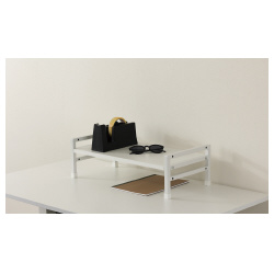 机上台　高さ調節付き　ホワイト