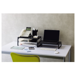 机上台ハイタイプ幅３９０ｍｍ　マットブラックＸ１０