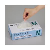 プラスチック手袋　粉無　Ｍ　１００枚
