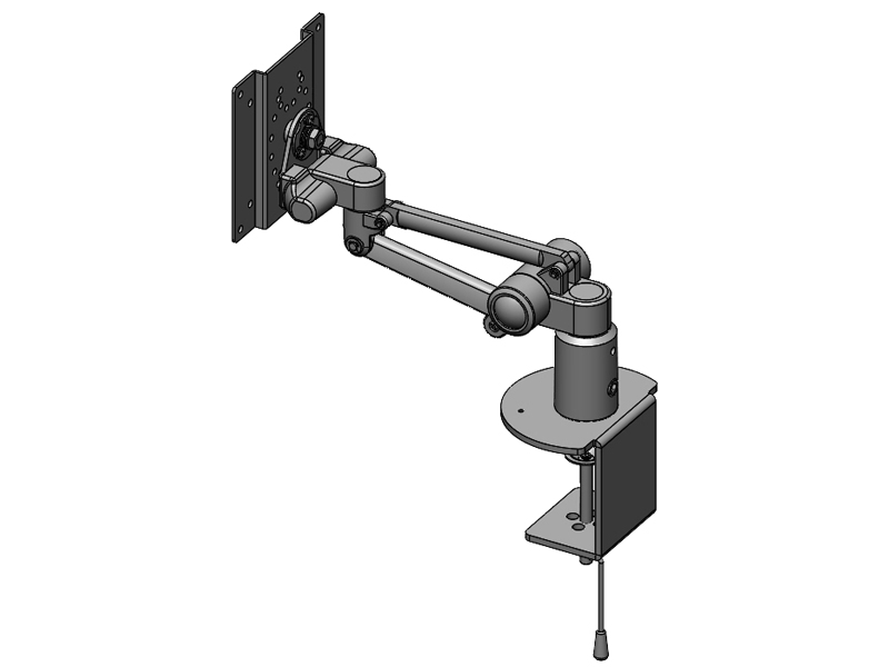 ハイブリットチルト機構2Kg対応 上下可動型ディスプレイアーム 本体ユニット（ライトグレー）