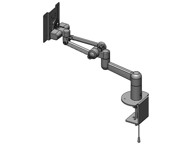 ハイブリットチルト機構6Kg対応 フル機能型ディスプレイアーム 本体ユニット（ブラック）