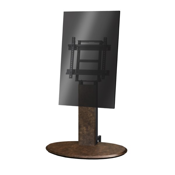 木製デジタルサイネージスタンド エリプス ELP11 レザームード 背面収納スペースあり ディスプレイ取付金具付 ディスプレイ推奨サイズ 32型～65型