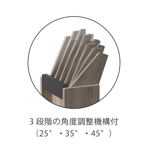 木製タブレットスタンド バリカン BRK11 背面収納棚板付 3段階角度調整機構付 タブレット推奨サイズ 7インチ～13インチ