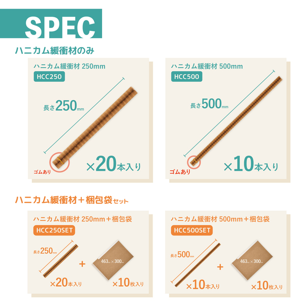 ハニカム緩衝材 250mm