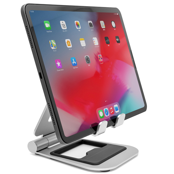 BIG DOUBLE SWING-STAND BY ME 折り畳み式 タブレットスタンド シルバー