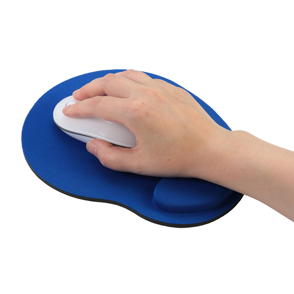 リストレスト付きマウスパッド ブルー