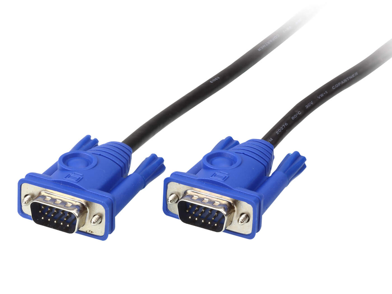 10M VGAオス-オス ケーブル 3.5mm ステレオオーディオプラグ付き