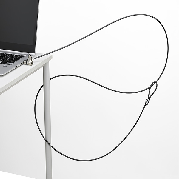 シリンダー錠タイプワイヤーロック 3種スロット対応統一キー仕様