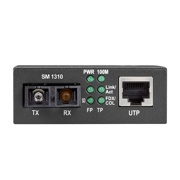 メディアコンバータ 10/100 Ethernet シングルモード 1310nm 20km SC