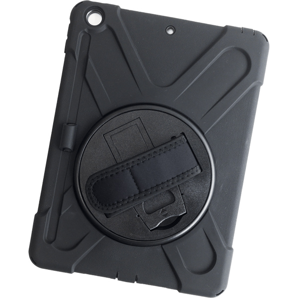 耐衝撃iPad第9、8、7世代（10.2インチ）対応シリコンケース/ペンホルダー、ストラップ付